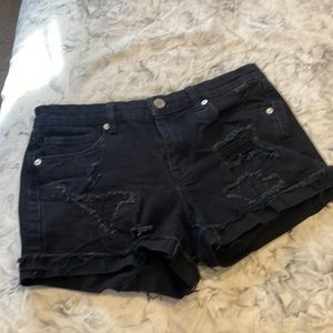 Cute, black jean shorts, blank NYC